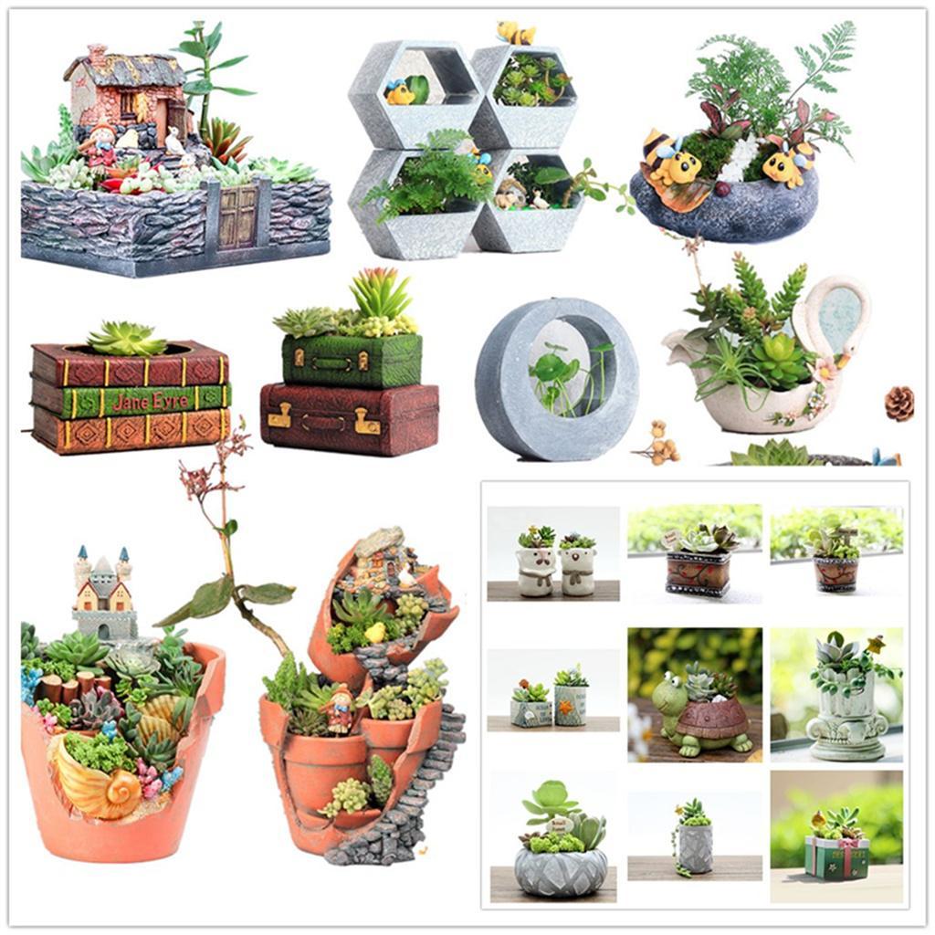 Flowerpot Creative Resin Flower Pot Planter Garden Succulent Plant Decor #2