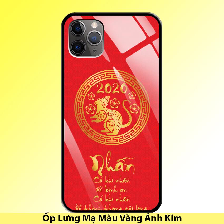 Ốp Lưng Mạ Màu Vàng Ánh Kim cho điện thoại Iphone 11 Pro Max - 0379 7988 MOUSE08 - NHẪN - Hàng Chính Hãng