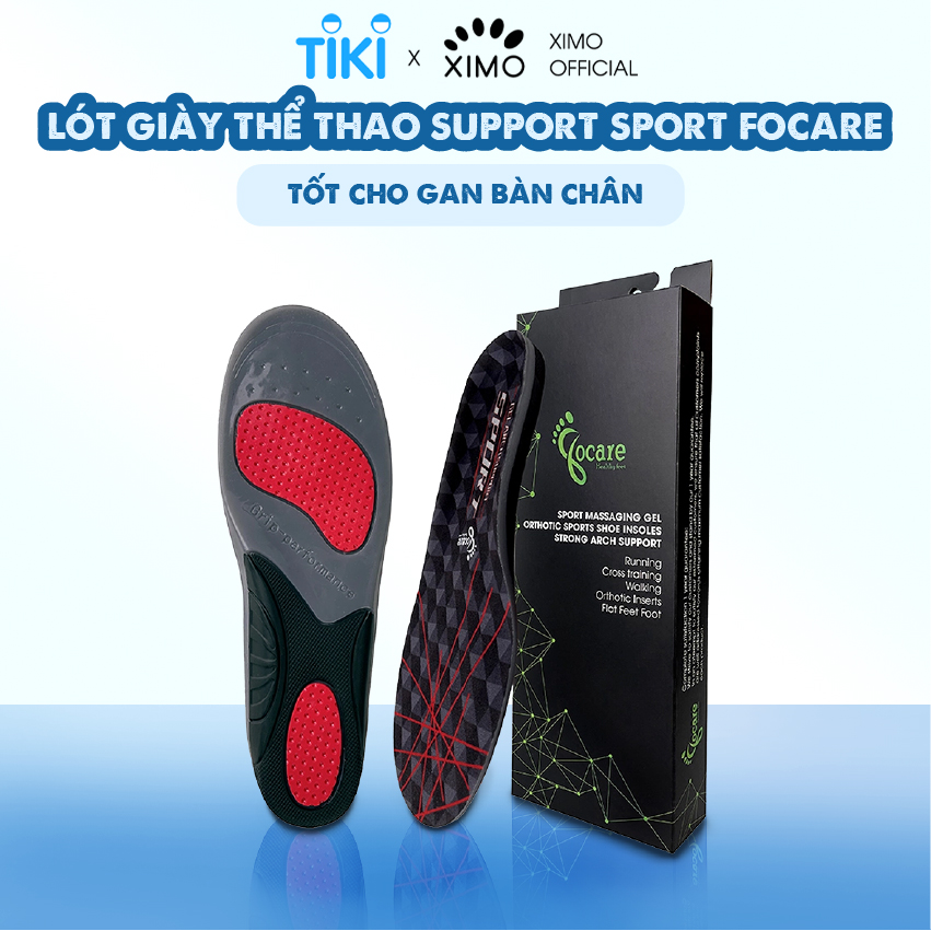 Lót giày thể thao Arch Support Sport Focare êm chân tốt cho gan bàn chân LGF01