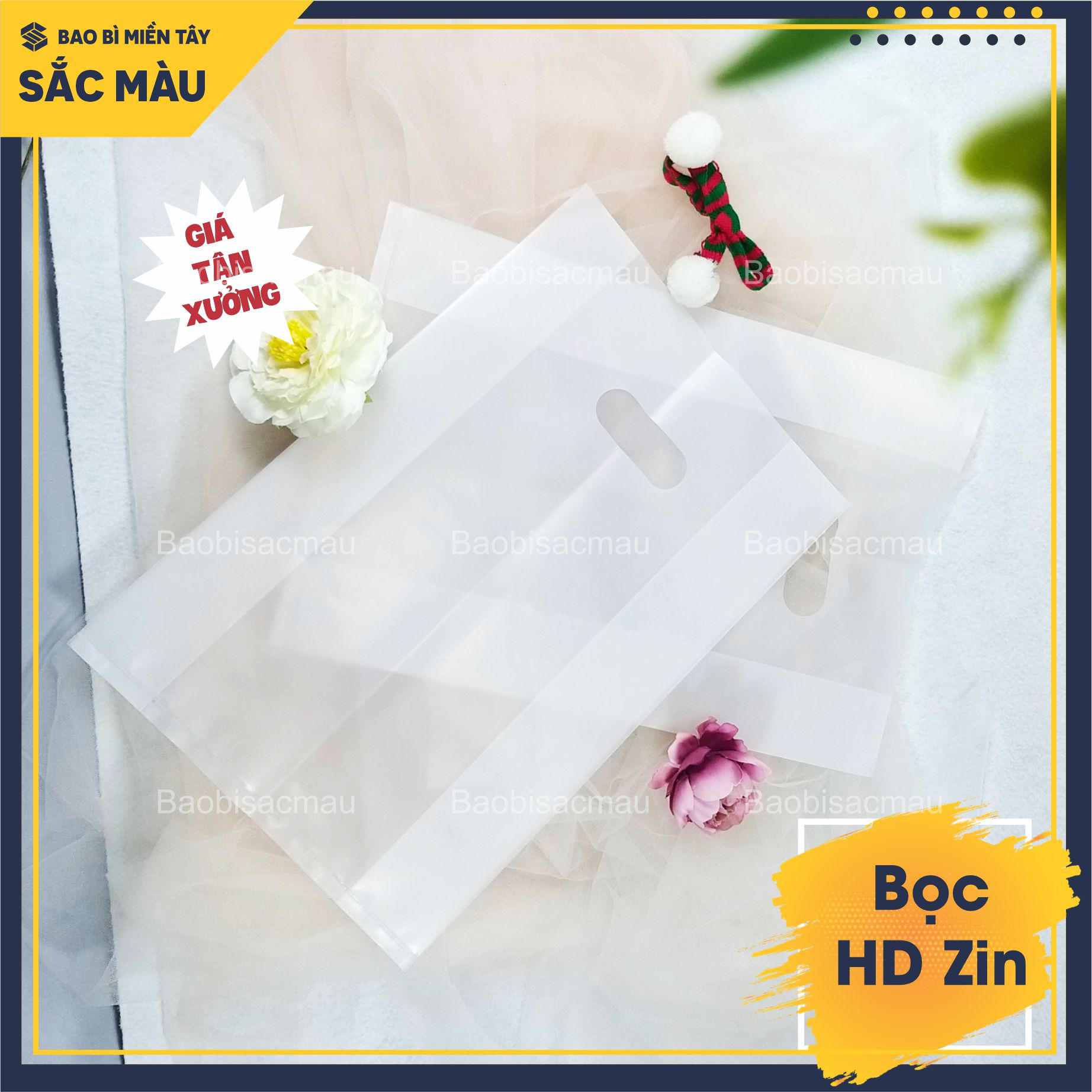 1 KG Túi HD Zin Trắng dùng để đựng quần áo, mỹ phẩm, nước hoa, trái cây, phụ kiện, trang sức... đầy đủ kích thước