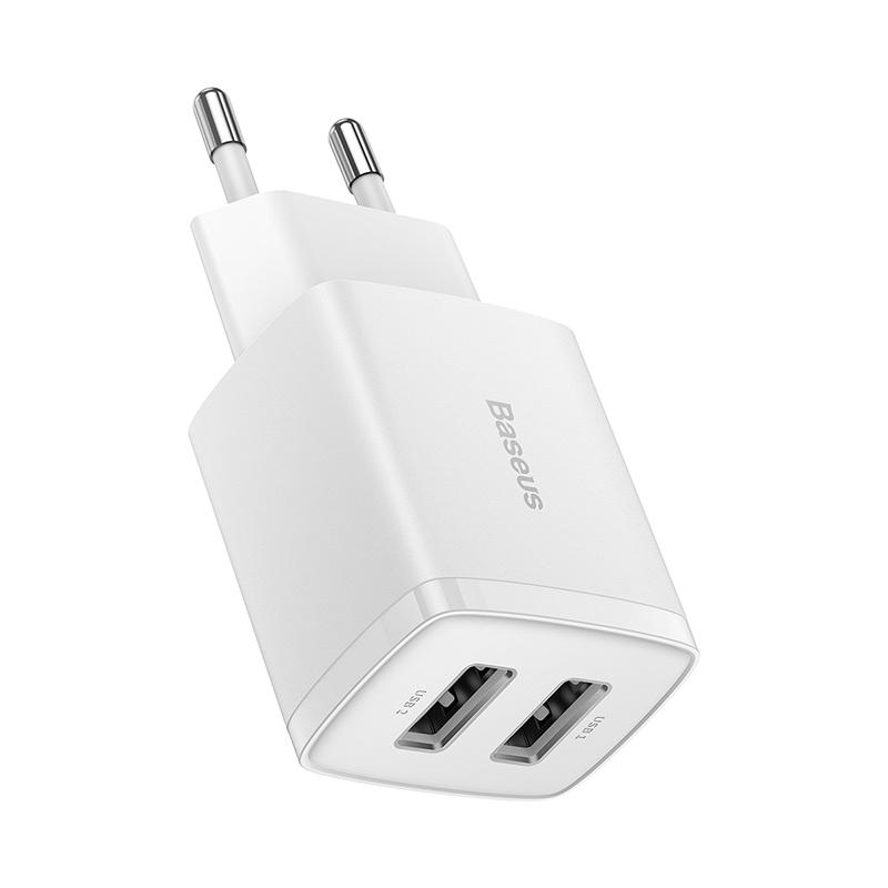 Cốc Sạc Đa Năng 2 Cổng Sạc Baseus Compact Charger 10.5W