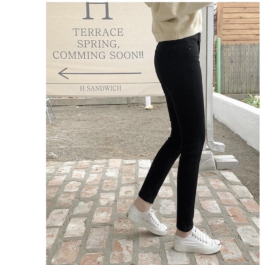 Quần Jean Nữ Lưng Cao Ôm Đen Co Giãn Skinny Quần Nữ Lưng Cao