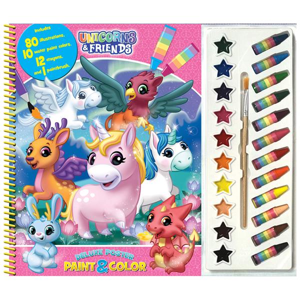 Unicorns &amp; Friends Deluxe Poster Paint &amp; Color