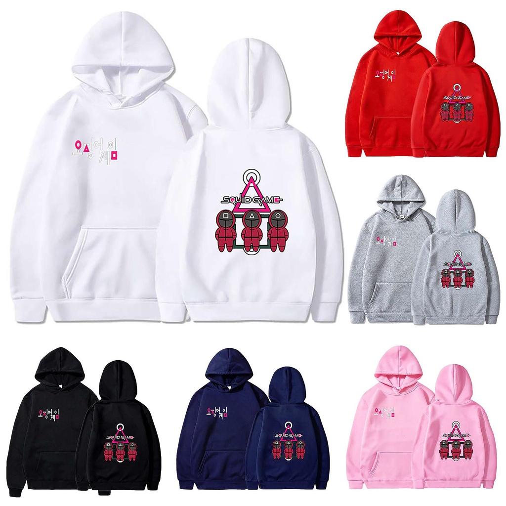 Áo Squid Game nỉ thun có mũ áo Hoodie Nam Nữ in hình Game hot