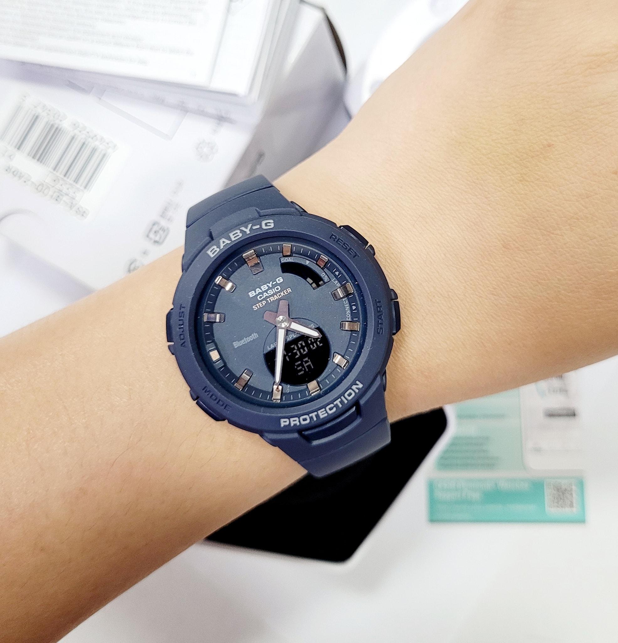 Đồng Hồ Nữ Dây Nhựa Casio Baby-G BSA-B100-2A | Bluetooth | BSA-B100-2ADR