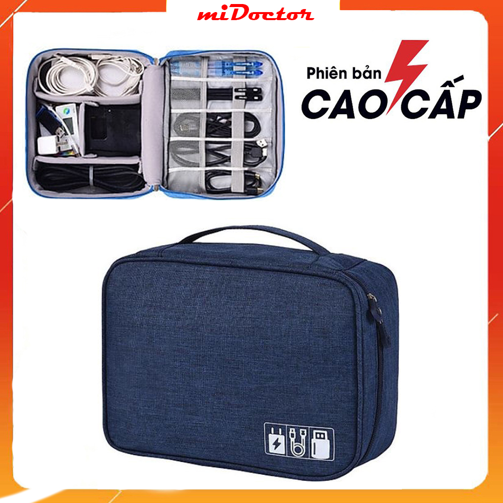 Túi Đựng Phụ Kiện 2 Ngăn Lớn Cải Tiến Nhiều Ngăn Chống Nước, Chống Sốc – Túi Đựng Phụ Kiện Điện Thoại Chính Hãng Amalife