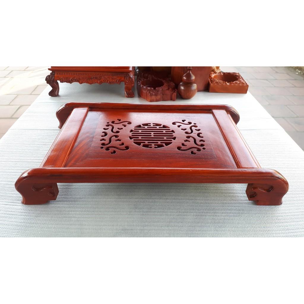 Combo 5 món Khay trà gỗ hương cuốn thư