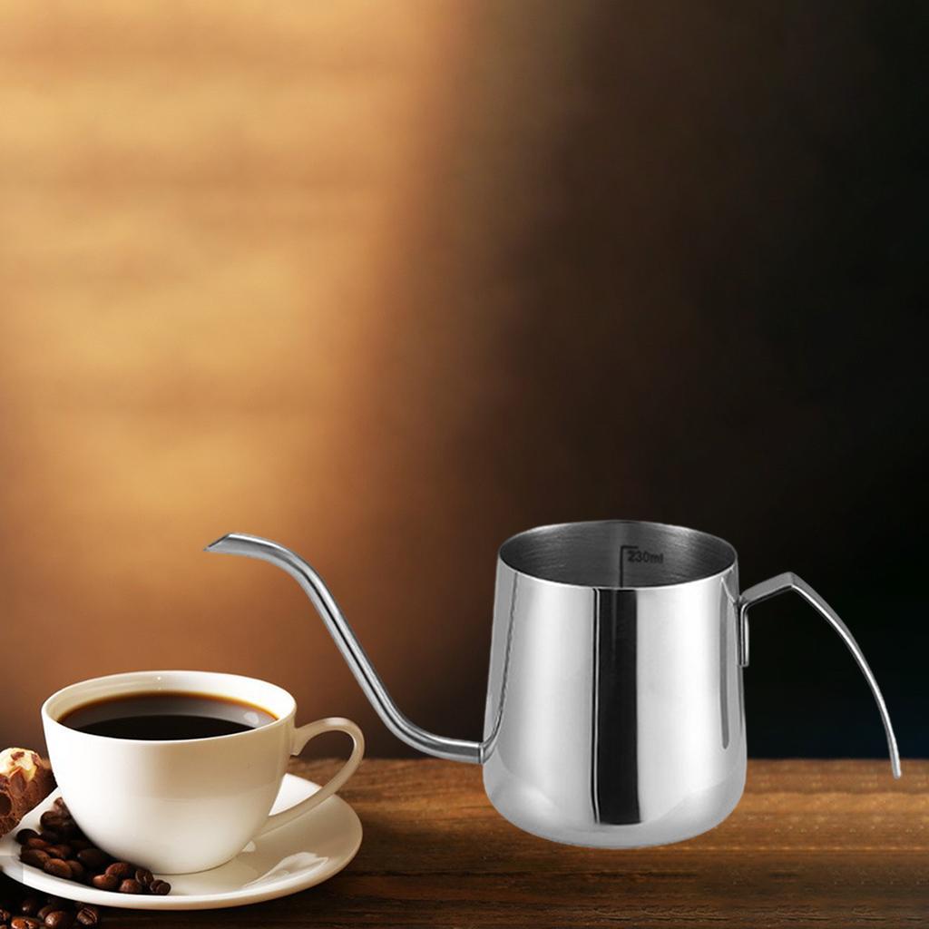 Food Grade Stainless Steel Coffee Kettle Gooseneck Coffee Pot Thin Mouth 250ml