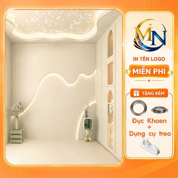 Phông Nền Livestream 5D In Logo Theo Yêu Cầu Vải Lụa Kim Tuyến Cao Cấp - Mẫu 10