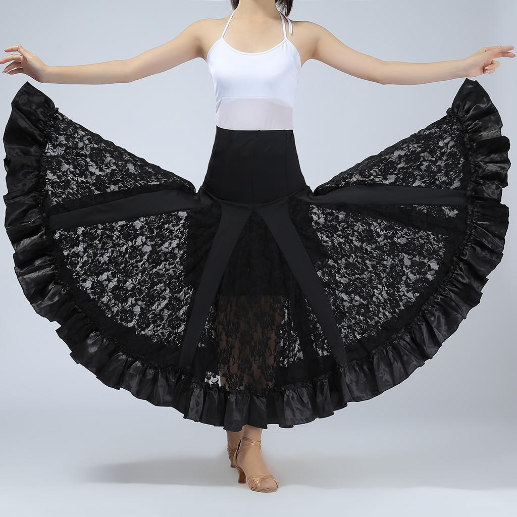 Ballroom Dancing Modern Dance Square Dance Practice Outfit Black L