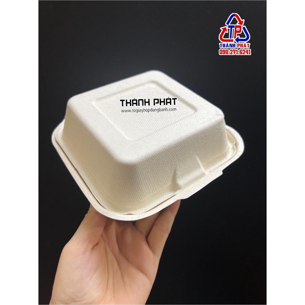 Hộp bã mía đựng bánh mochi chấm kem sữa- Hộp bả mía đựng bánh gato - bento cake - đựng bánh kem 10cm