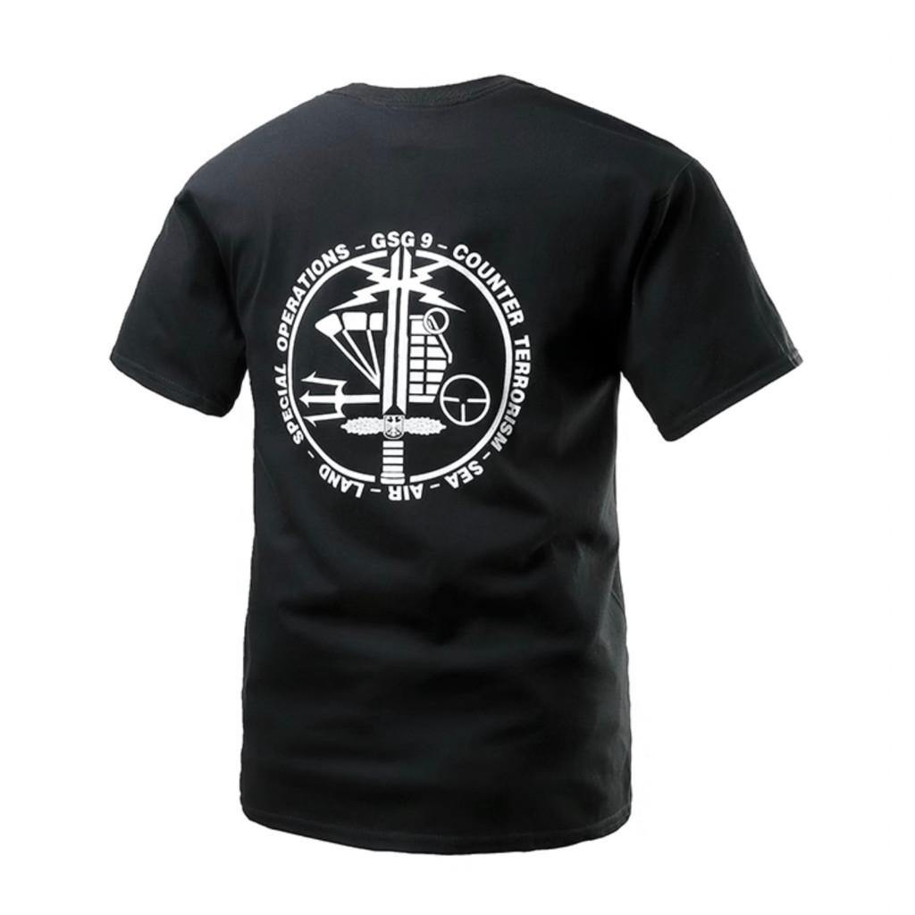 Áo thun đặc nhiệm GSG9_chiến thuật_dã ngoại - xanh lính, xanh lính