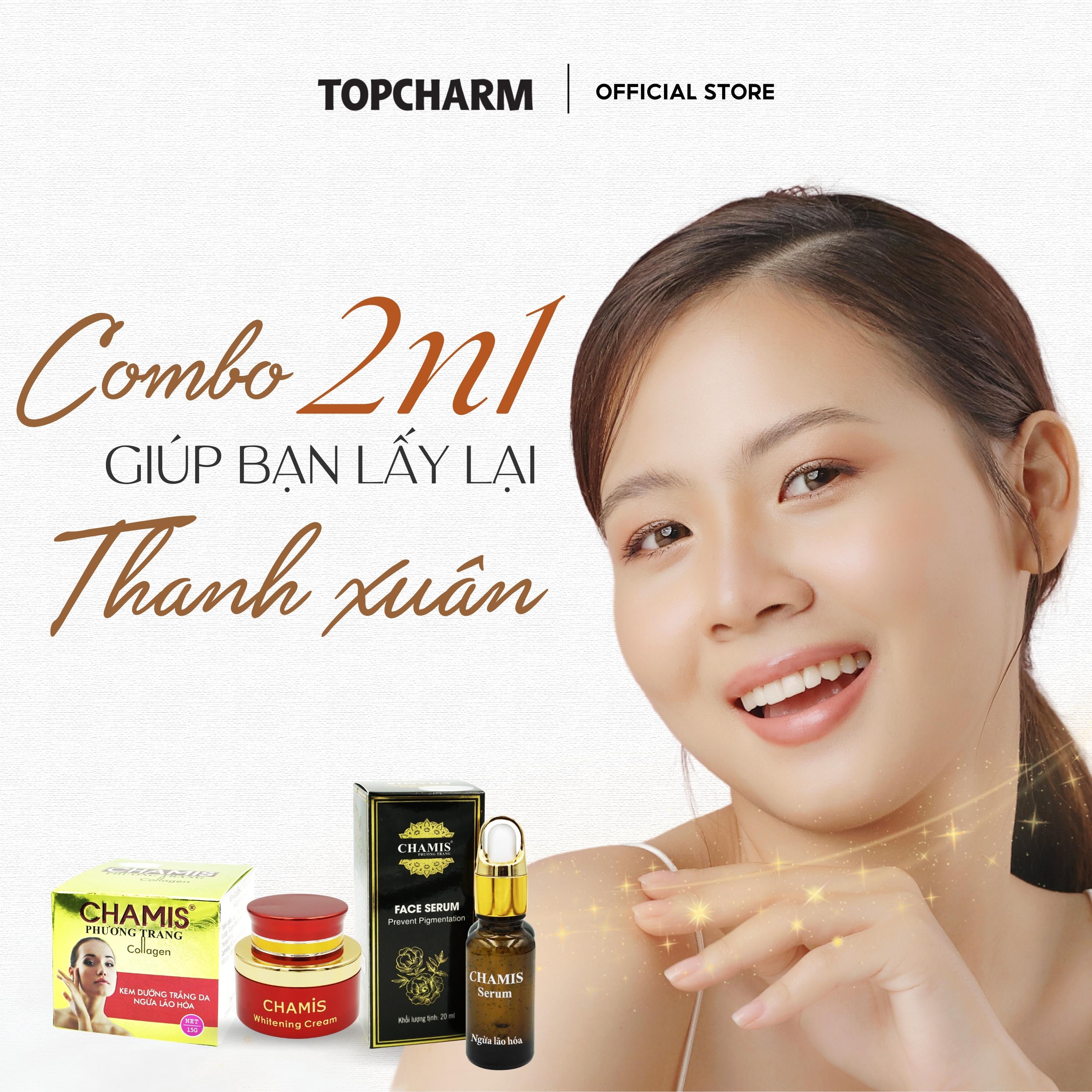 Combo Kem dưỡng và Serum ngừa lão hoá, mờ nếp nhăn CHAMIS