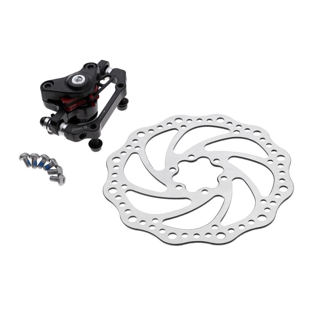 2xBike Disc Brake Rotor Mechanical Caliper 160mm Cable Set Rear Caliper Rotor