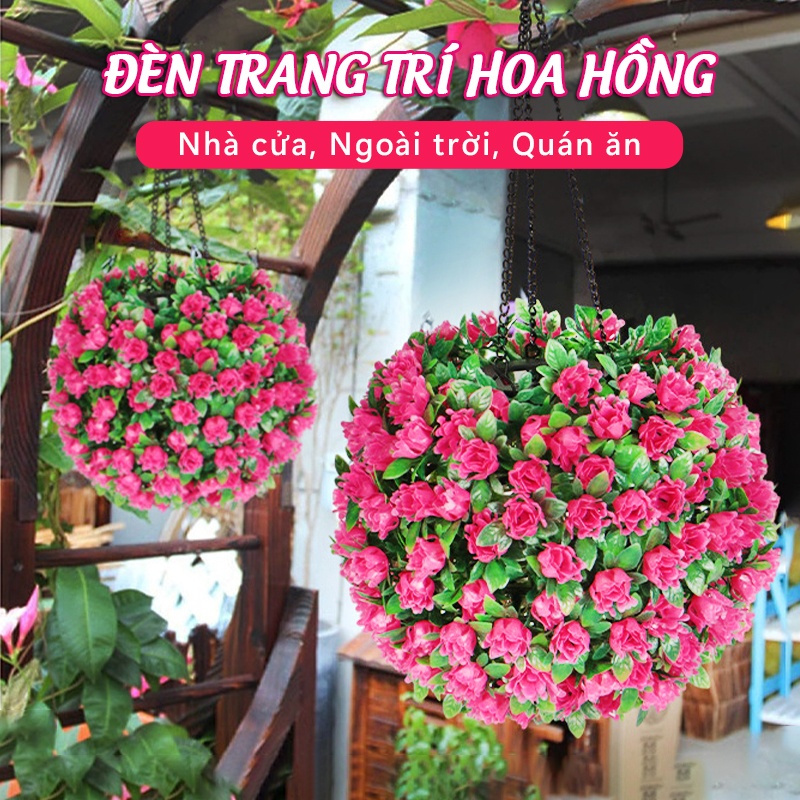 Đèn trang trí năng lượng mặt trời Hoa hồng, tích kiệm điện, bóng siêu sáng, chống thấm nước - DA3075