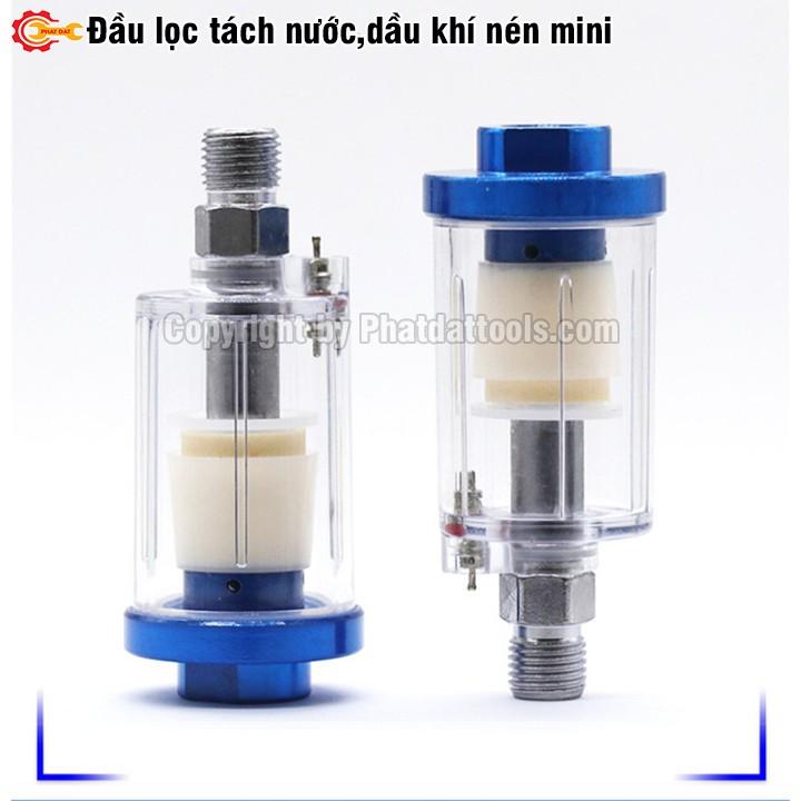 Đầu lọc,tách nước,dầu khí nén mini-Phụ kiện cho súng phun sơn và các thiết bị dùng khí nén tiện dụng.