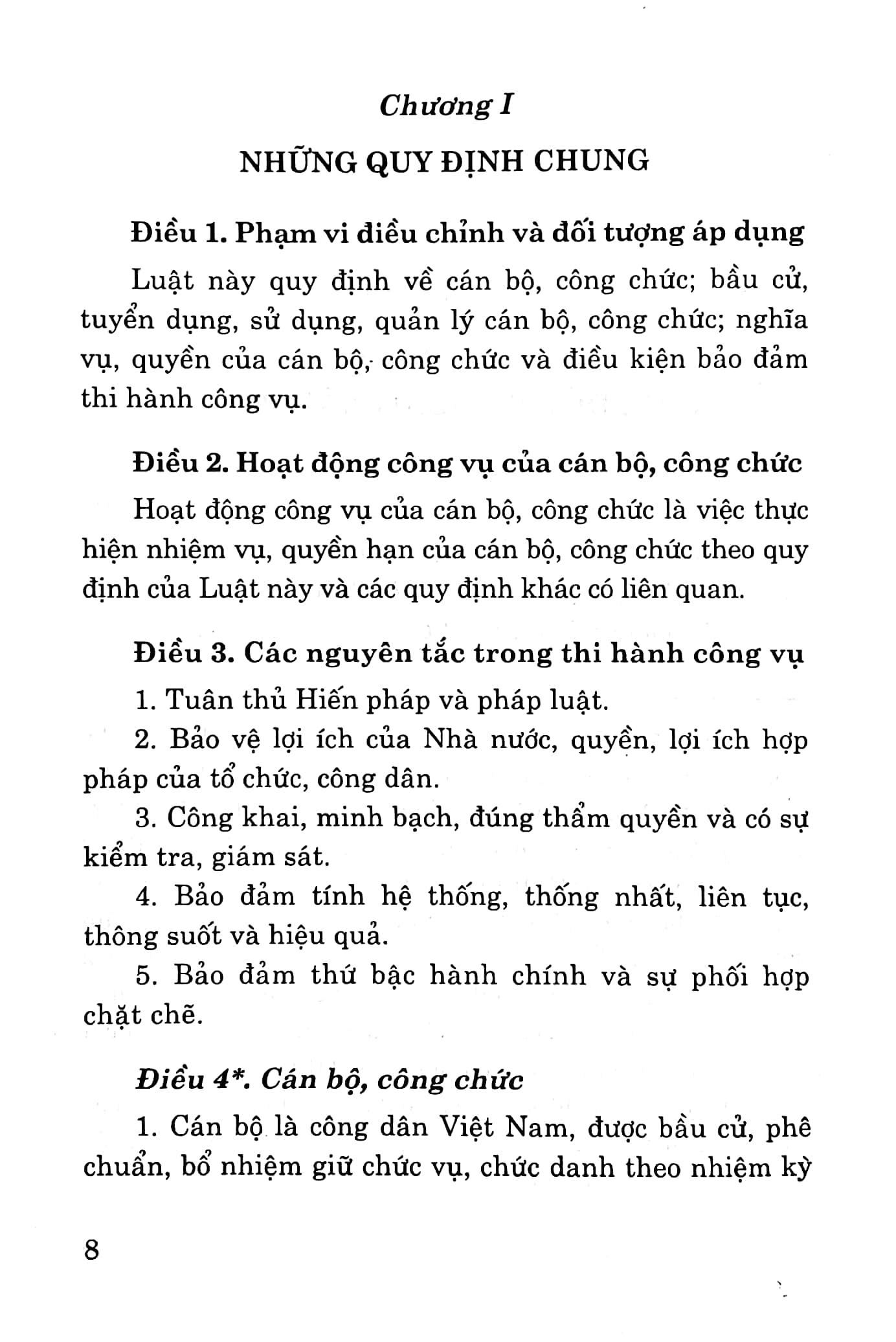 Luật Cán Bộ, Công Chức (Hiện Hành) (Sửa Đổi, Bổ Sung Năm 2019)