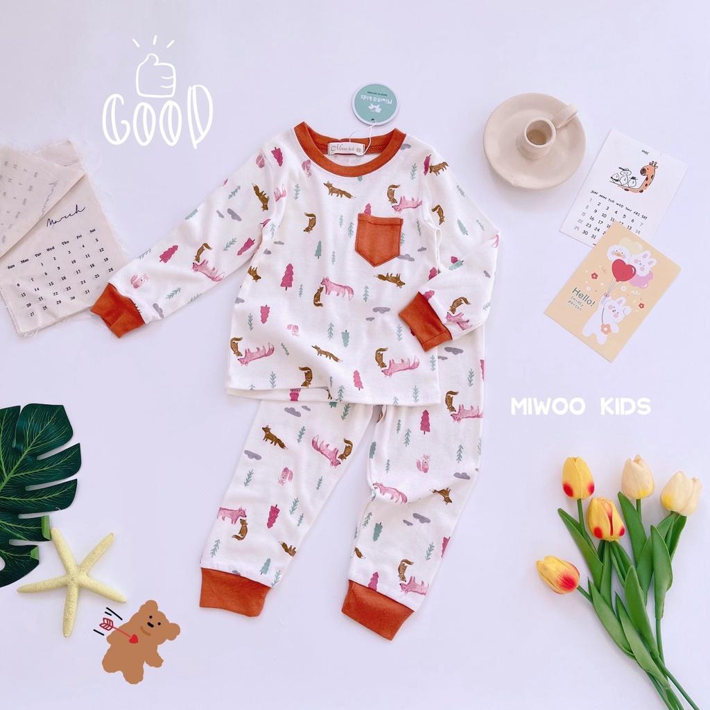 Bộ Dài Tay Có túi Cotton Bozip Xuất Xịn Siêu Mềm Mịn Mát Cho Bé Trai - Bảng 3 - HÀNG LOẠI 1