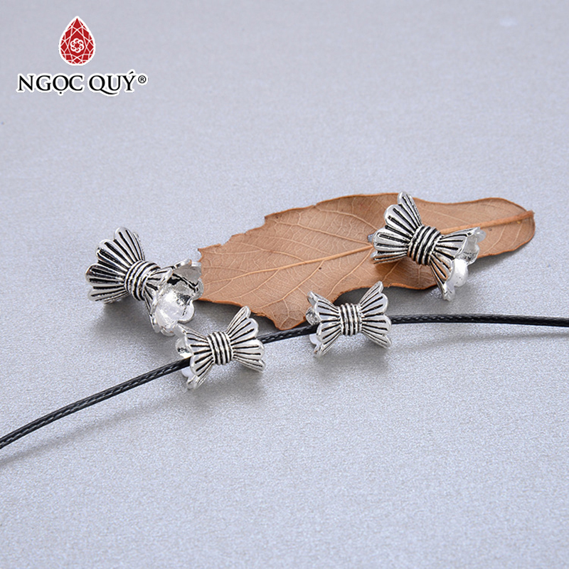 Charm bạc chặn hạt họa tiết - Ngọc Quý Gemstones