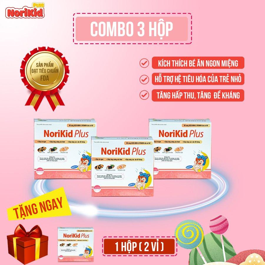 Norikid Plus Hỗ Trợ Cải Thiện Tiêu Hóa, Tăng Sức Đề Kháng, Cải Thiện Cân Nặng Cho Bé