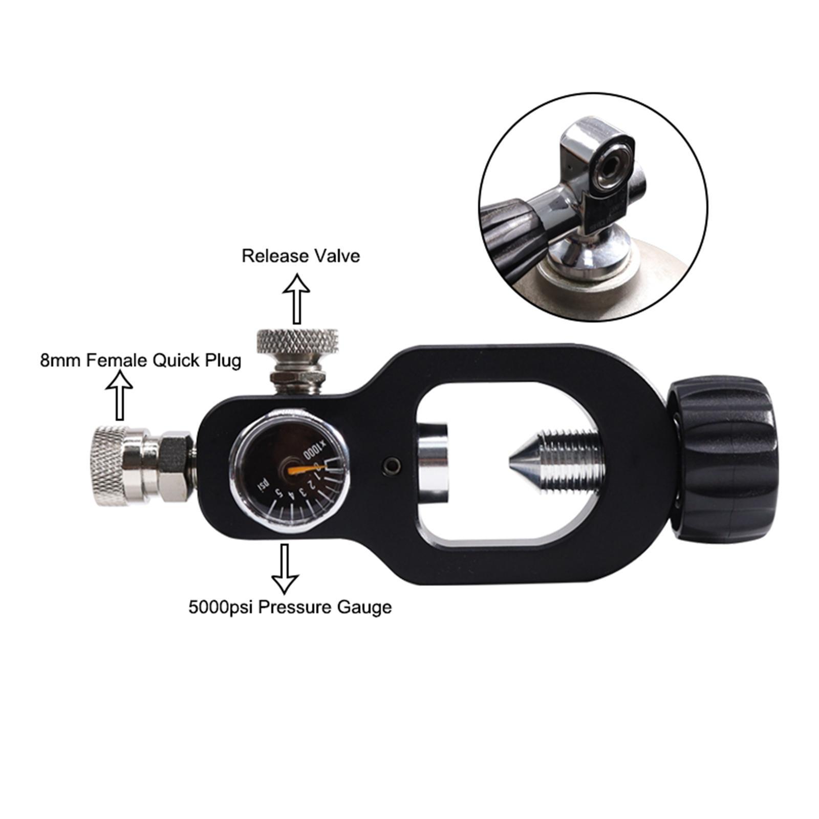 Portable Diving Tank Refill Adapter Oxygen Cylinder Refill Adapter Aluminium