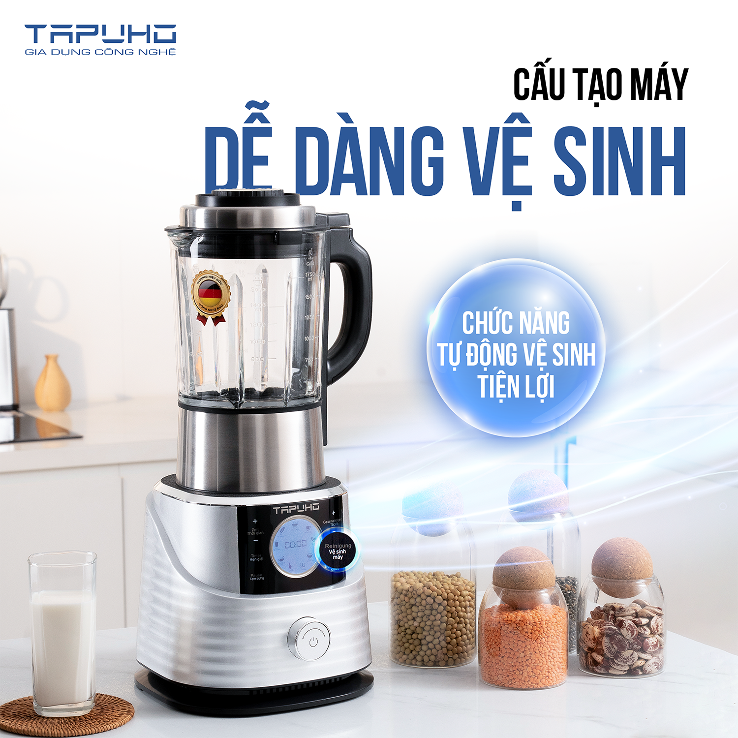 Máy làm sữa hạt Tapuho T01- Thương hiệu Đức