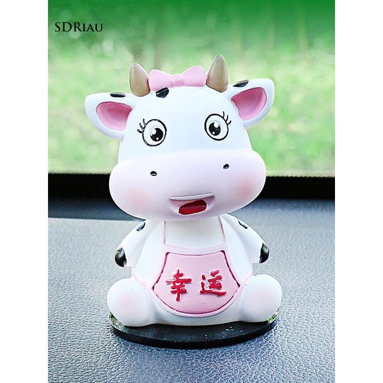 Mô Hình Bò Sữa Lắc Đầu Trang Trí Xe Hơi