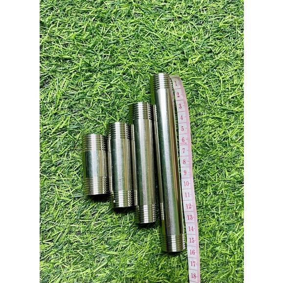 KÉP TIỆN INOX 5cm,7cm,10cm,15cm (kép nối 2 đầu ren1/2 phi21)