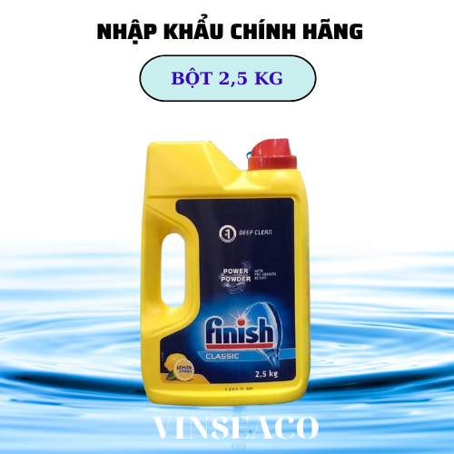 Bột rửa chén Finish Dishwasher Power Powder Lemon Sparkle 2,5 kg QT017384 - hương chanh