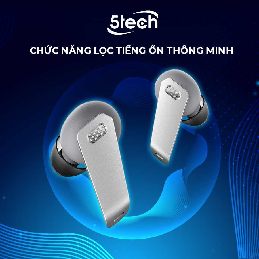 Tai nghe bluetooth, tai nghe không dây 5TECH 5T229 nhét tai, hàng chính hãng full chức năng cảm ứng nhậy âm thanh chuẩn HIFI