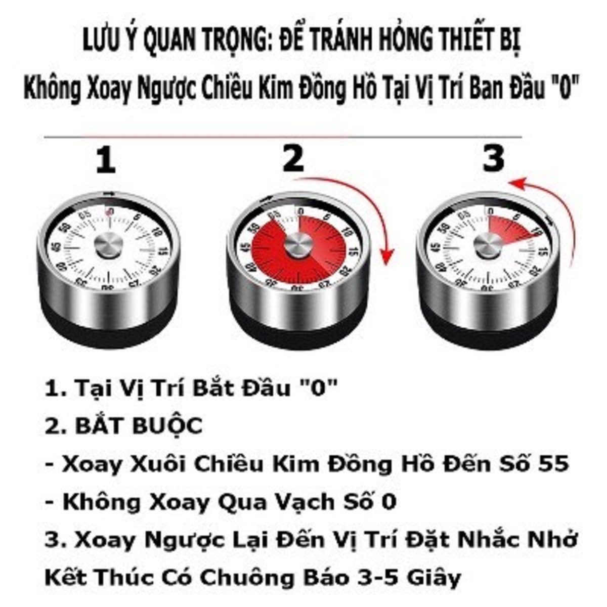 Đồng Hồ Hẹn Giờ Nấu Ăn, Đồng Hồ Đếm Ngược Dây Cót Pomodoro - Giúp Tăng Cường Hiệu Suất Và Quản Lý Thời Gian Hiệu Quả