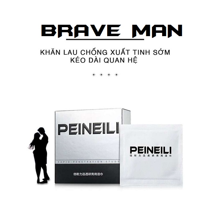 Khăn Lau Bỏ Túi Dành Cho Nam Kéo Dài Thời Gian Brave Man Delay For Men BCS21 Khăn