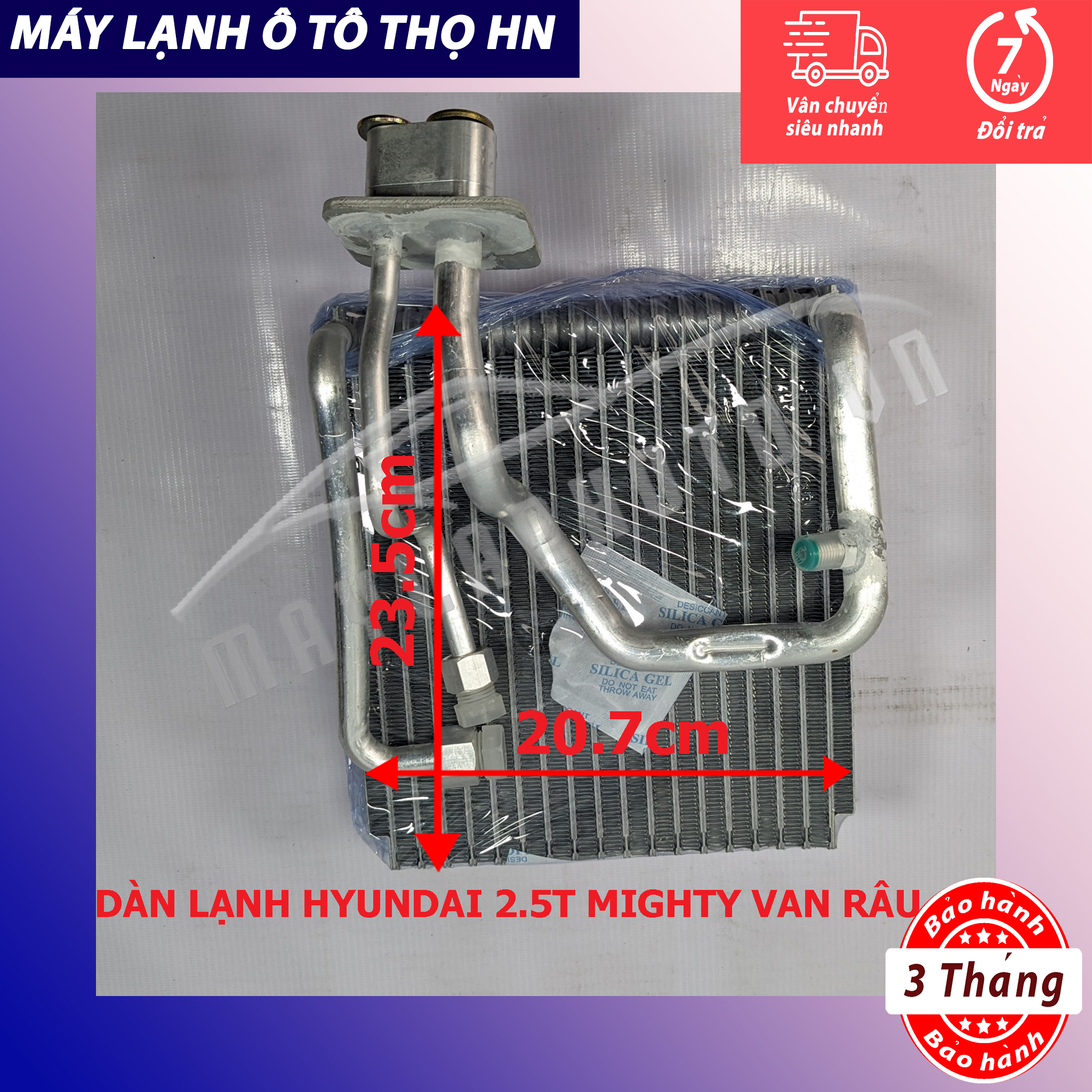 Dàn (giàn) lạnh Hyundai Mighty 2,5 tấn - 3,5 tấn (van râu) hàng HBS Trung Quốc (hàng chính hãng nhập khẩu trực tiếp)