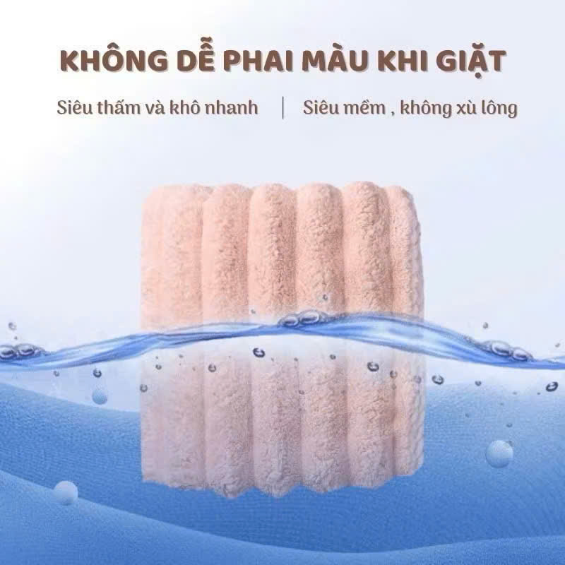 Khăn Tắm Sóng Nước Siêu Thấm Hút – Khăn Mặt Sợi Cuộn To, Kích Thước 70x140cm, Chất Liệu Cao Cấp, Dày Dặn, Không Rụng Lông - HÀNG CHÍNH HÃNG MINIIN