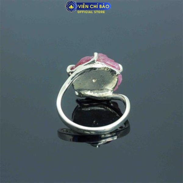 Nhẫn bạc nữ hoa mẫu đơn Ruby-7 chất liệu bạc S925 thời trang phụ kiện trang sức nữ thương hiệu Viễn Chí Bảo N600004