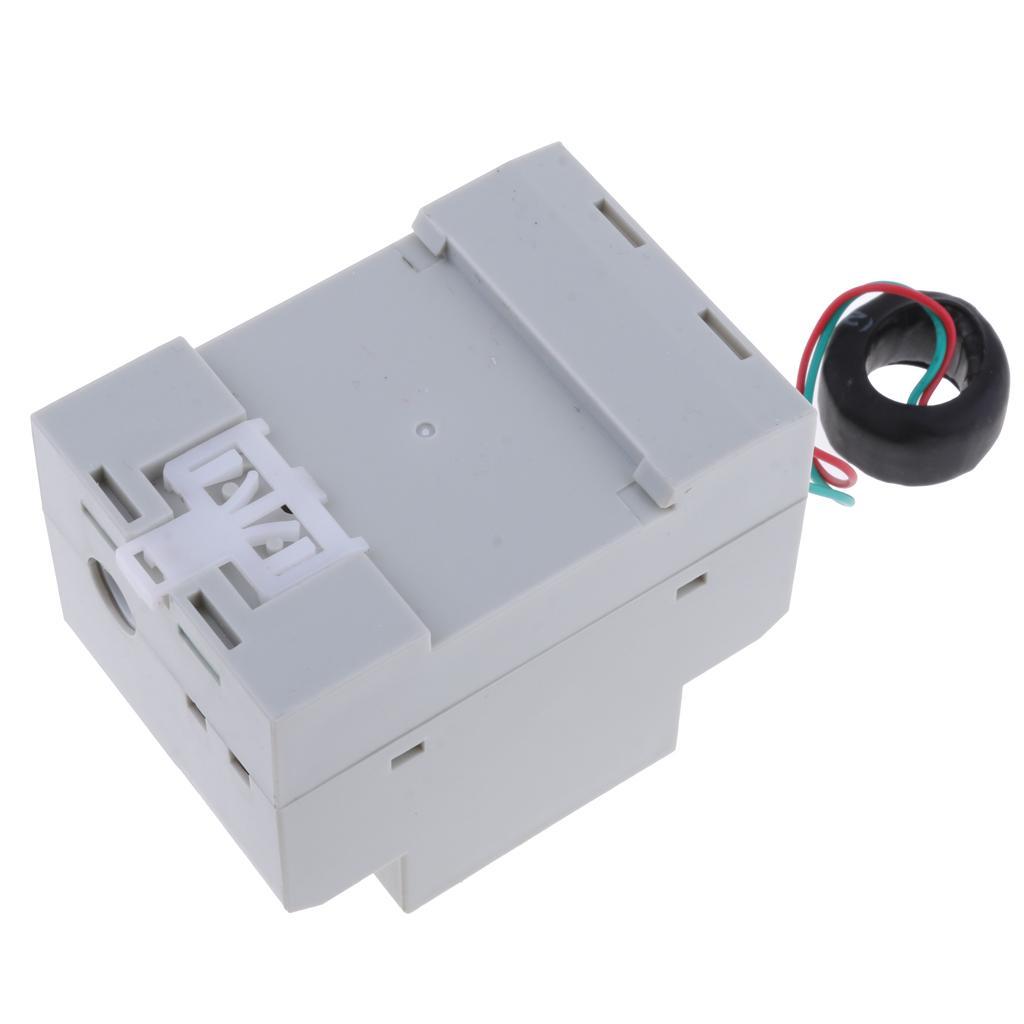 2pcs 80-300V D52-2047 LED Digital Din Rail Voltage Power Ammeter Voltmeter