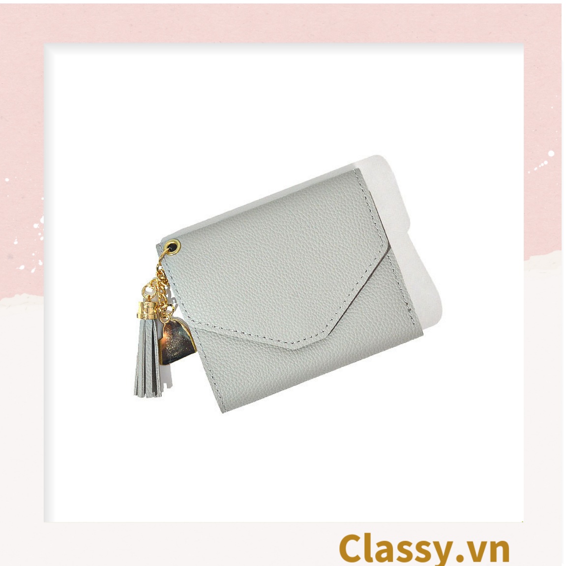 Ví nữ Classy mini cao cấp ngắn cute dễ thương nhỏ gọn bỏ túi thời trang