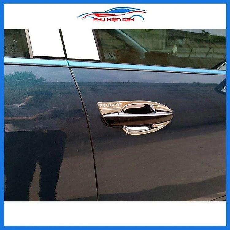 Ốp Tay Cửa Và Hõm Cửa Xe Peugeot 3008 từ 2019 đến 2023 Mạ Crom Cao Cấp, Chống xước tay cửa làm đẹp cho xe