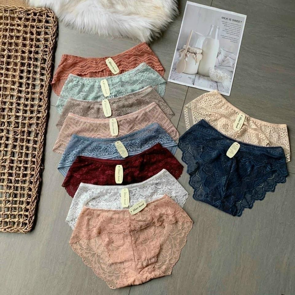 Quần Lót Nữ Ren Sexy thiết kế họa tiết ren xuyên thấu siêu gợi cảm