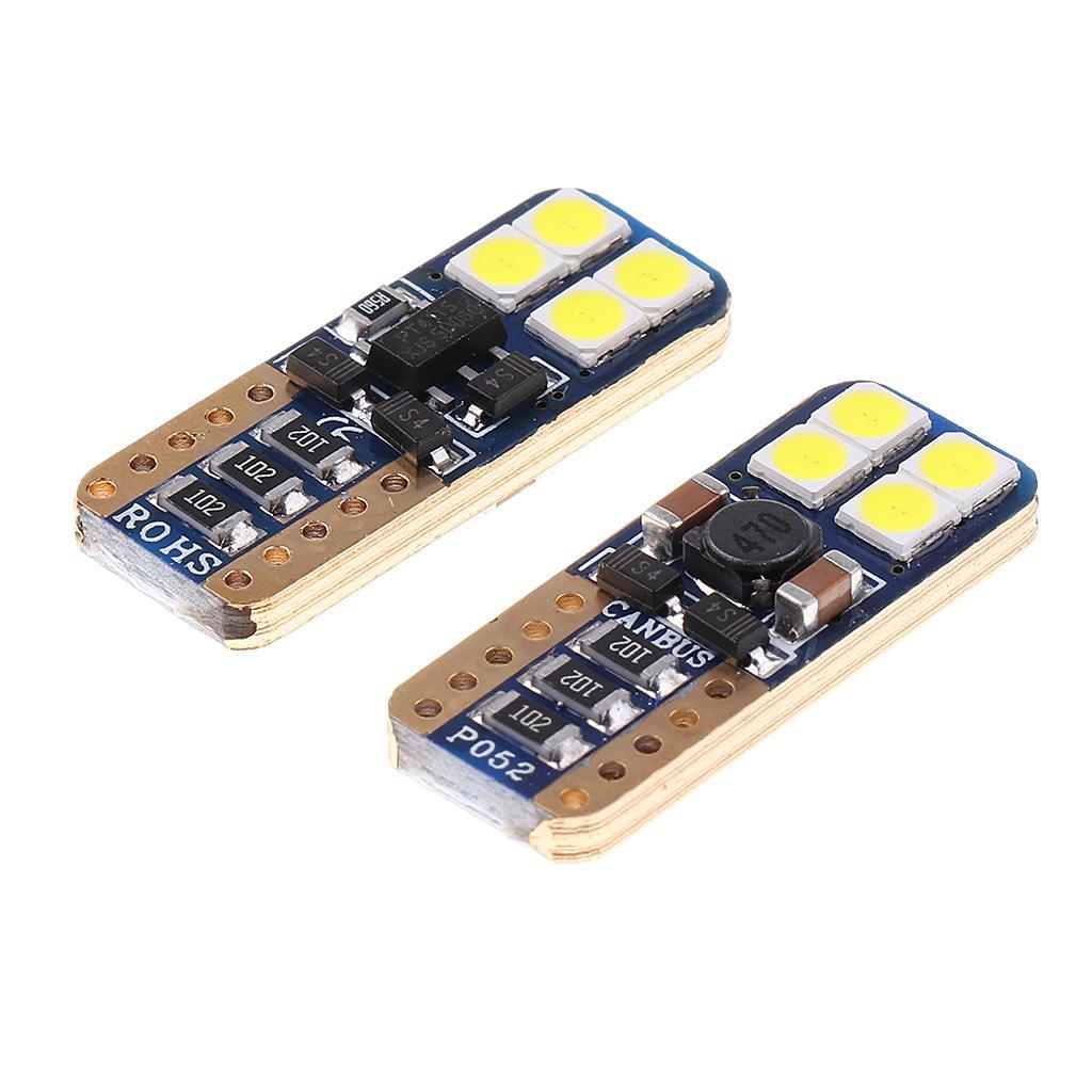 High Quality 2Pcs T10 8 LED Car Clearance Interior Light Wedge Bulbs White