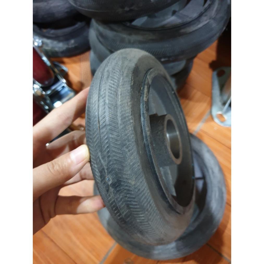 Bánh xe lõi sắt đặc đường kính 200mmx45mm cao su đặc chịu lực tải đến 150kg