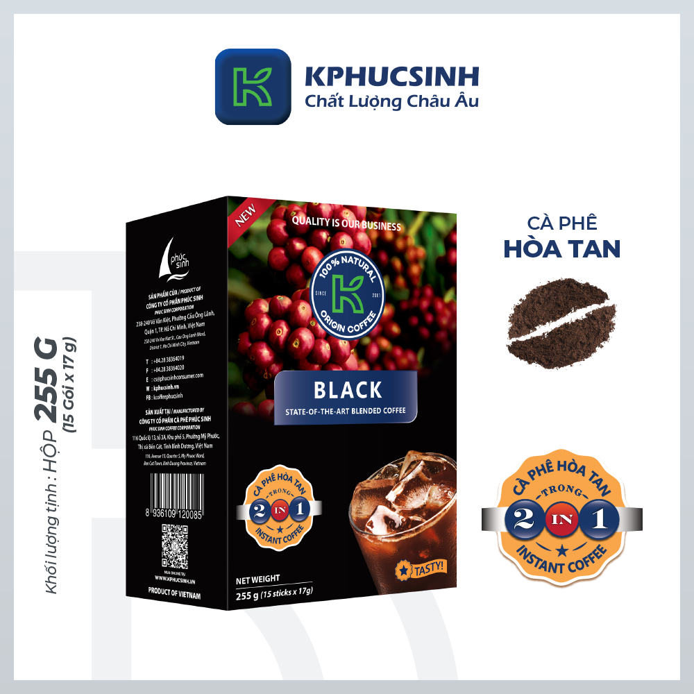 Hộp Quà Cà Phê K Coffee Love Box 1 - cà phê rang xay Robusta Arabica và cà phê hoà tan đậm vị