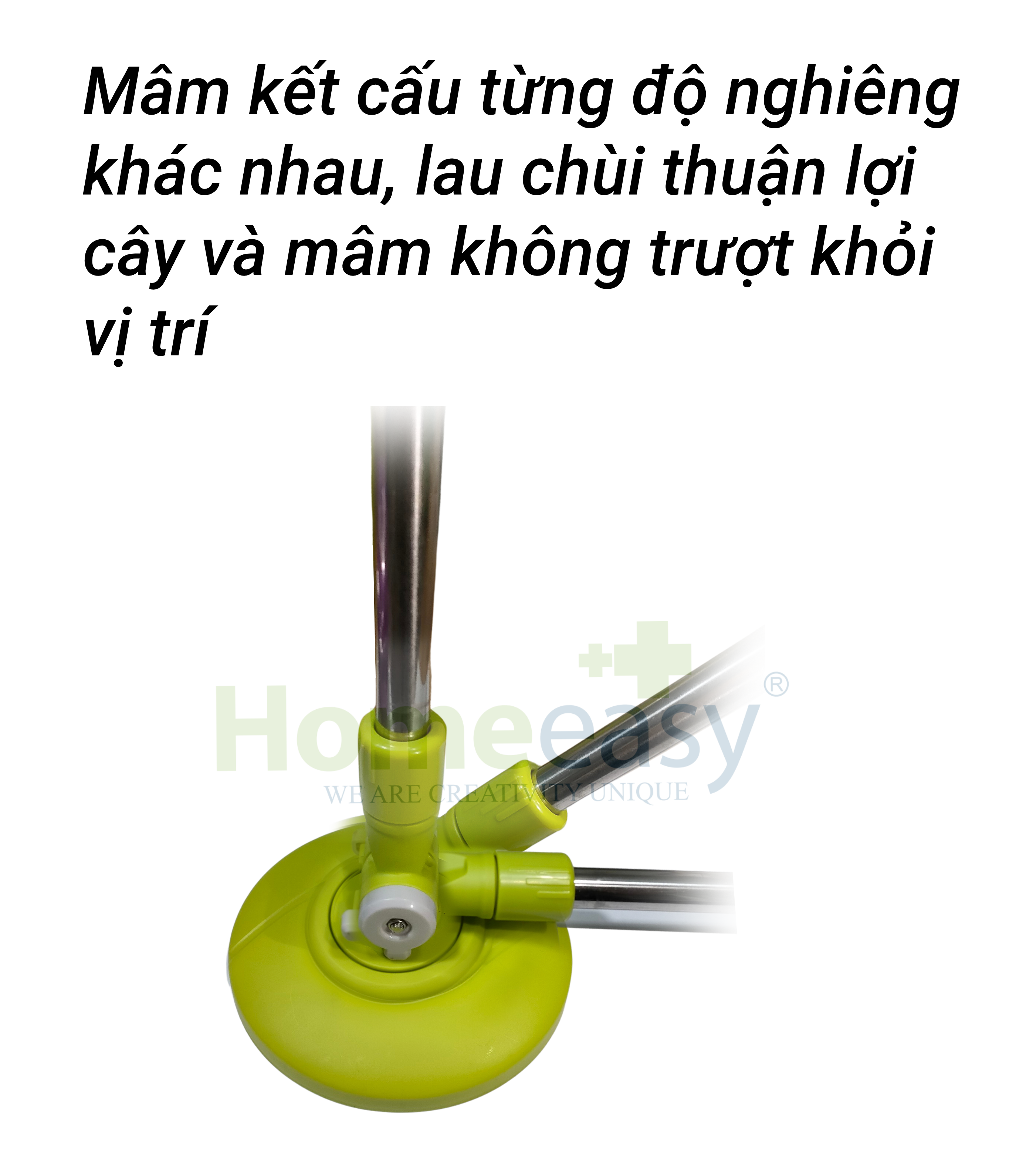 Bộ lau nhà đa năng 360 độ lồng inox Homeeasy Walkble Mop HO-11V6 - Bảo hành 12 tháng - Giao màu ngẫu nhiên - Có quà tặng