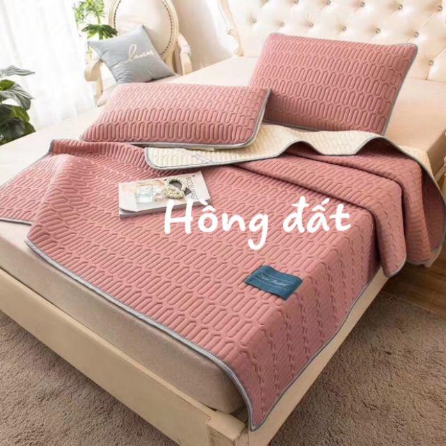 Chiếu điều hòa TENCEL cao su non  2m x 2m2thiên nhiên màu tím