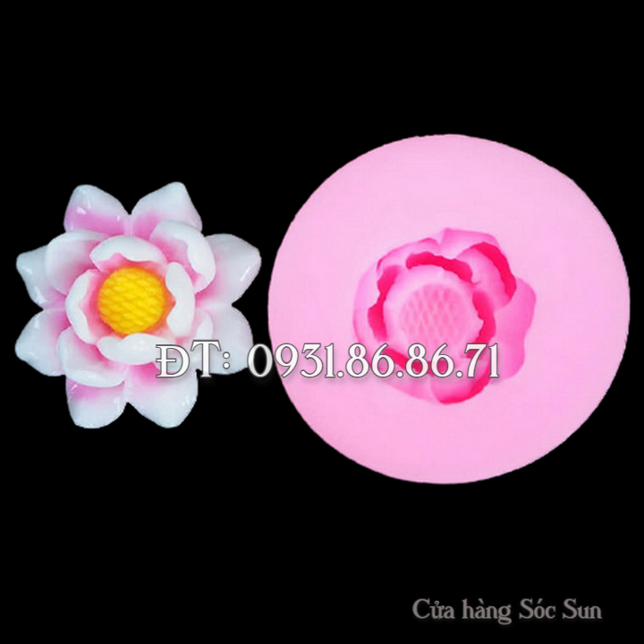 Khuôn silicon hoa sen - Mã số 1081