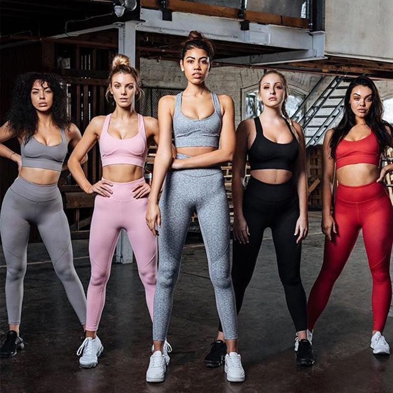 Gợi Cảm Nữ Quần Áo Hai Bộ Thời Trang Bộ Thể Dục Quần Legging Áo Crop Top Phù Hợp Với Phù Hợp Với Áo Năng Động Khi Mặc Bộ Đồ Tập Gym Quần Quần Legging quần