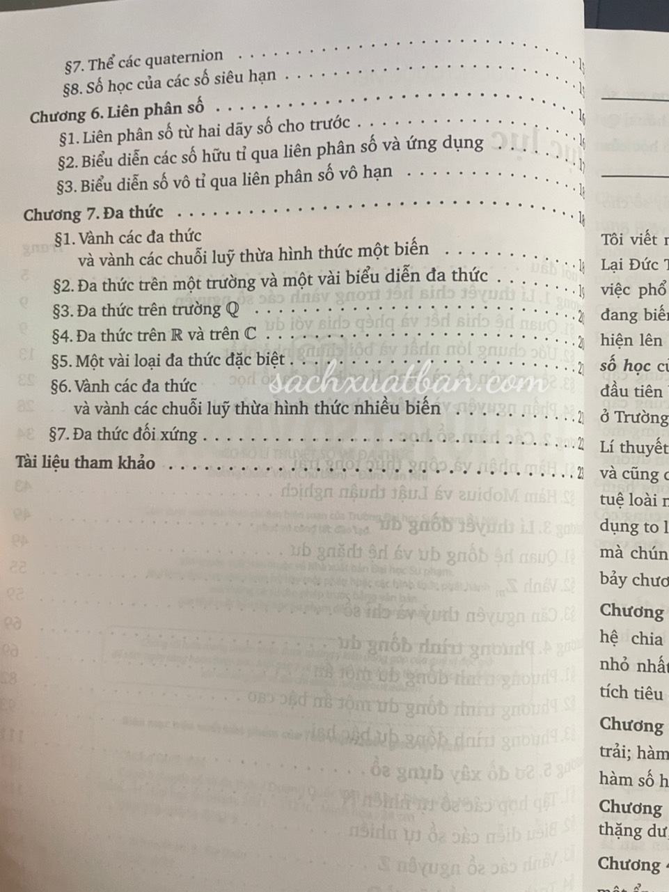 Sách Cơ sở Lí thuyết số và Đa thức