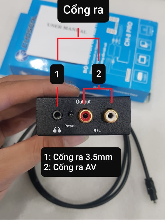 Bộ chuyển đổi âm thanh quang học Optical sang AV CHOSEAL