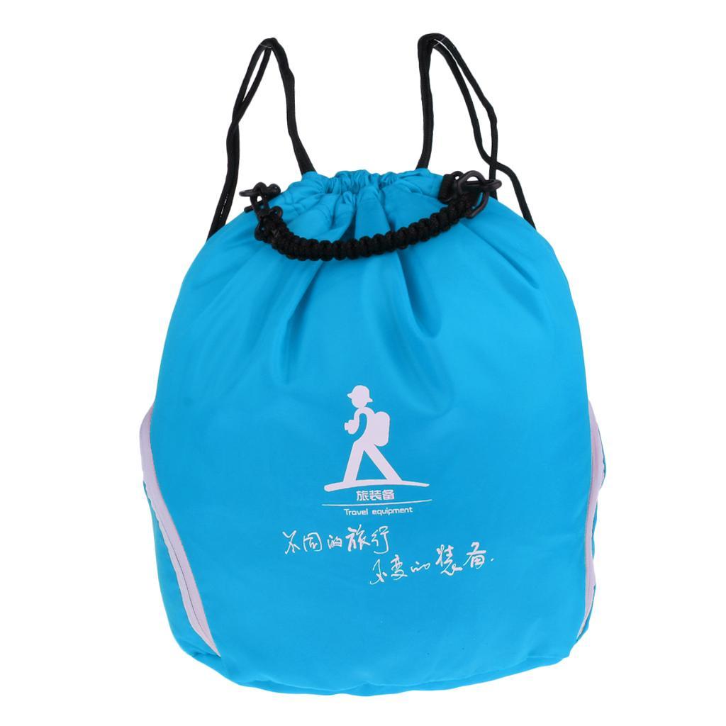 Unisex Bag Drawstring Sack Sport Travel Outdoor Backpack, Waterproof, Soft, Lightweight and Durable