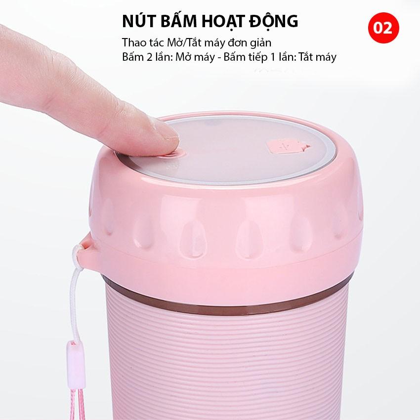 Máy xay sinh tố cầm tay tích điện 2000mAh dung tích 300ml chính hãng Venado